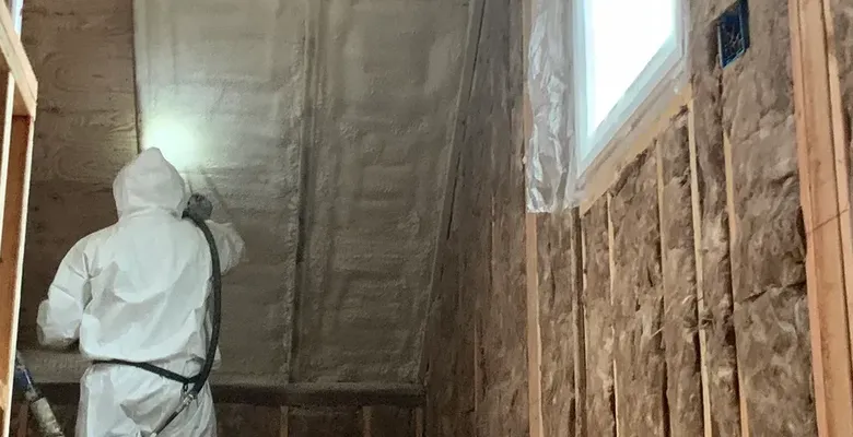 blow in insulation in progress