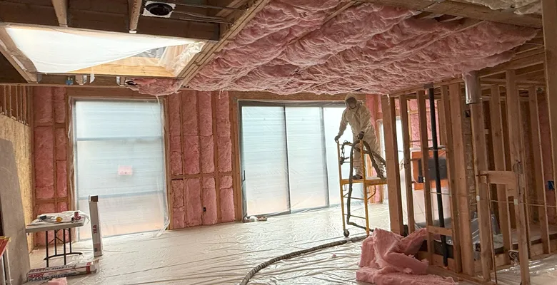 fiberglass instalation in progress